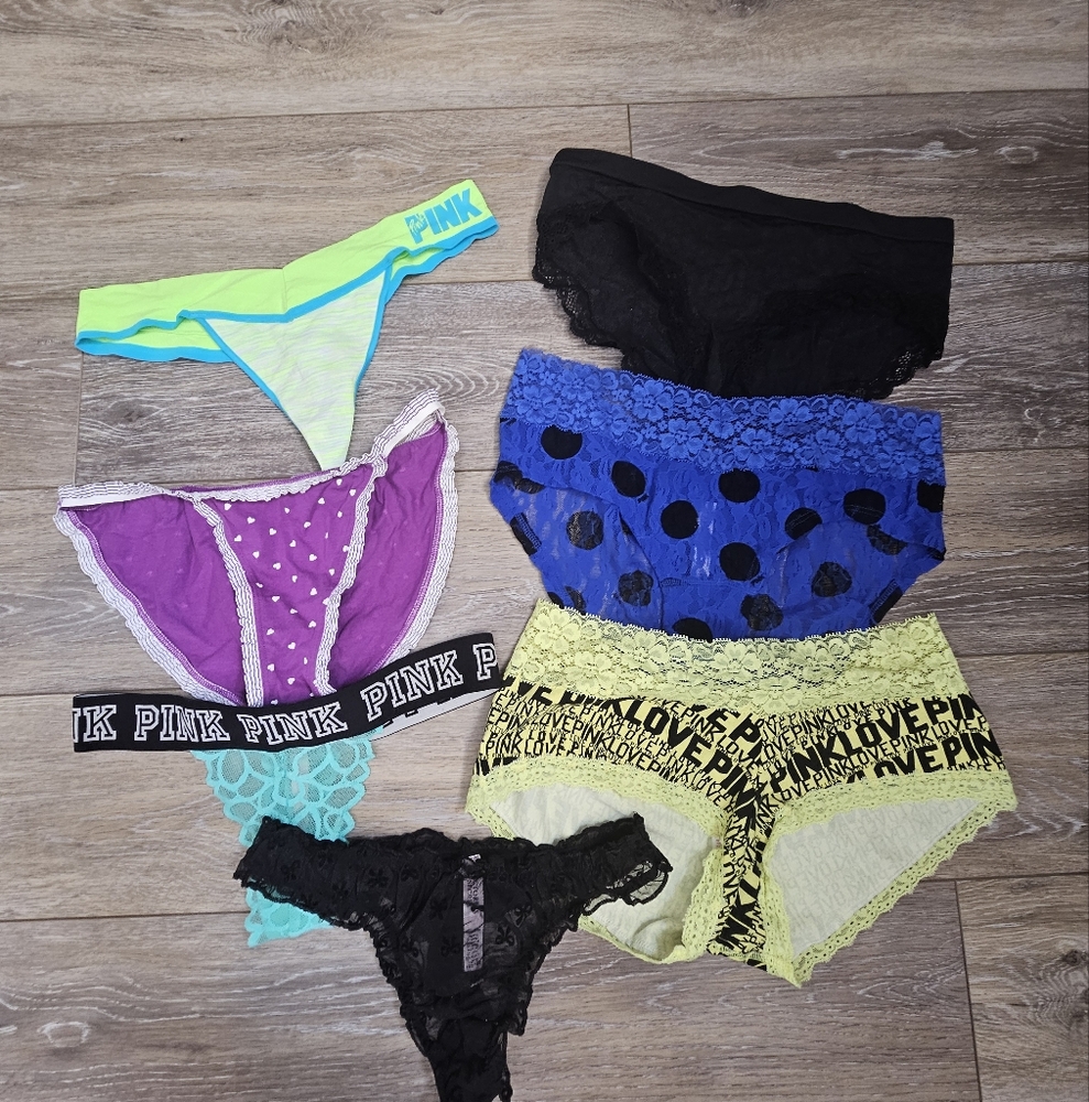 NWOT Y2K PINK VICTORIAS SECRET/VICTORIAS SECRET PANTY LOT SZ M